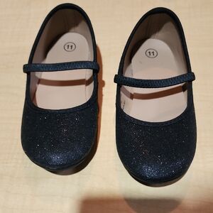 Black Glitter Kids Mary Jane Shoes